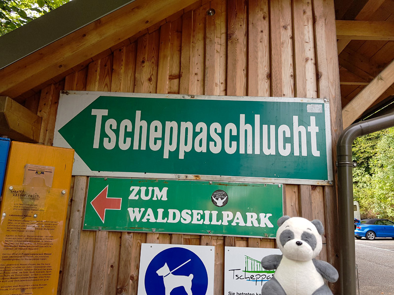 Mister Wong hikes the Tscheppaschlucht Canyon in Carinthia, Kärnten, Austria