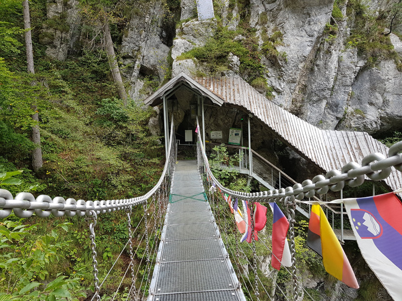 Mister Wong hikes the Tscheppaschlucht Canyon in Carinthia, Kärnten, Austria