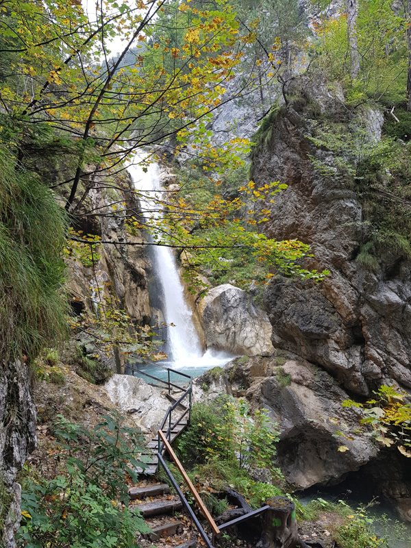 Mister Wong hikes the Tscheppaschlucht Canyon in Carinthia, Kärnten, Austria